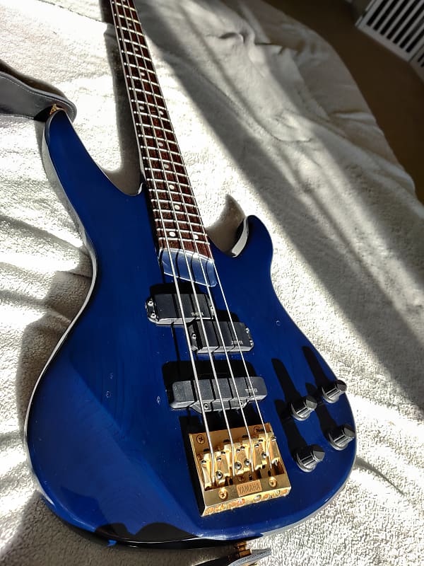 vintage 1990 Yamaha RBX 800 RBX800A trans midnight blue active PJ 4-string  bass