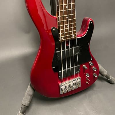 Bacchus Model 24 5-String Bass Candy Apple Red w/HSC image 3