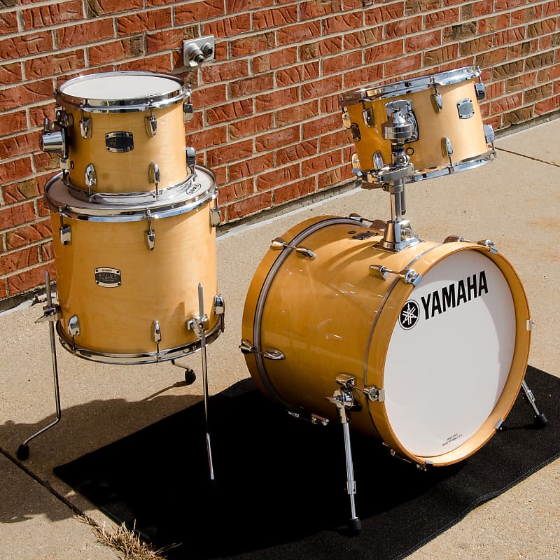 Used Yamaha Stage Custom Birch 10 / 12 / 14 / 18 4pc Drum Shell Pack -  Natural Wood