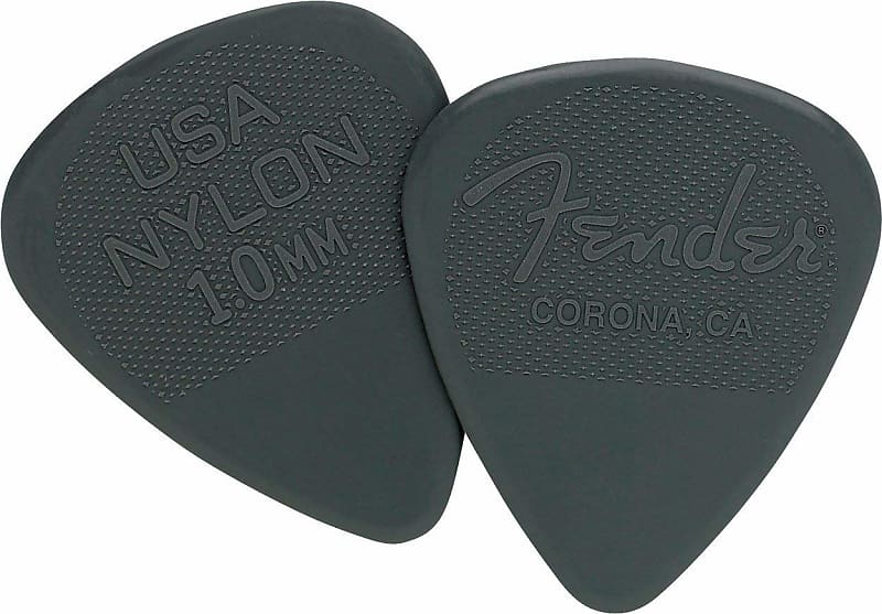 Genuine Fender Nylon Guitar Picks (12 Pack/Dozen) - 1.00mm, Gray image 1