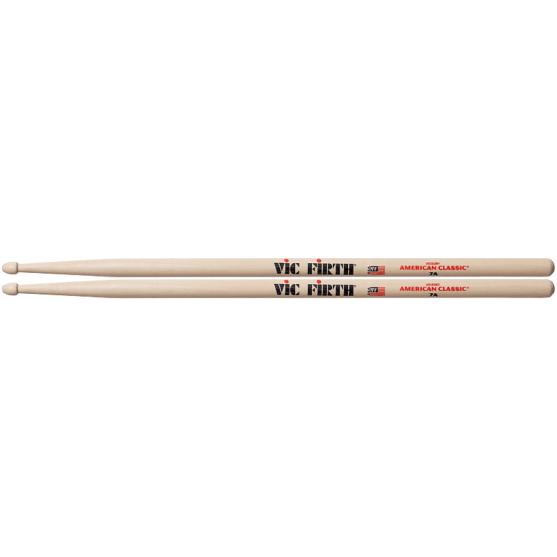 Vic Firth American Classic Hickory 7A Wood Tip Drumsticks image 1