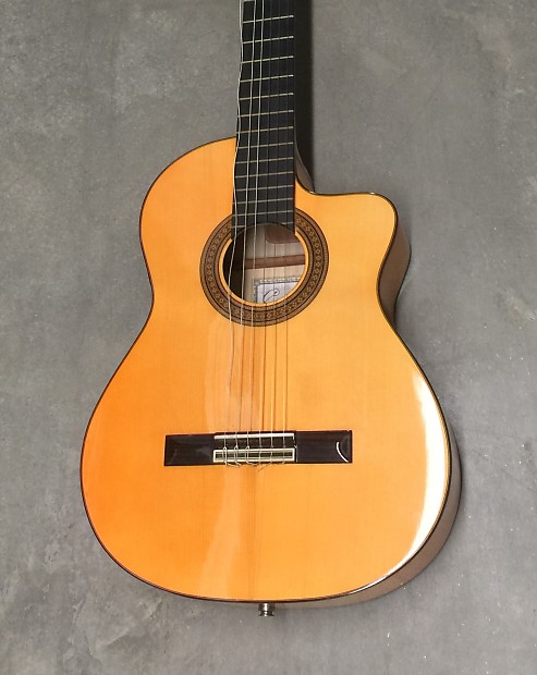Cordoba 45FCE Nylon String Cutaway Acoustic Electric Guitar with Humicase
