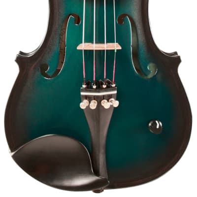 Barcus Berry BAR-AEG Vibrato AE Series Acoustic-Electric Violin. Metallic Green BAR-AEG-U for sale