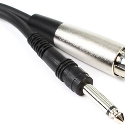 Hosa PXF-110 XLR Female to 1/4 inch TS Male Unbalanced Interconnect Cable - 10 foot image 1