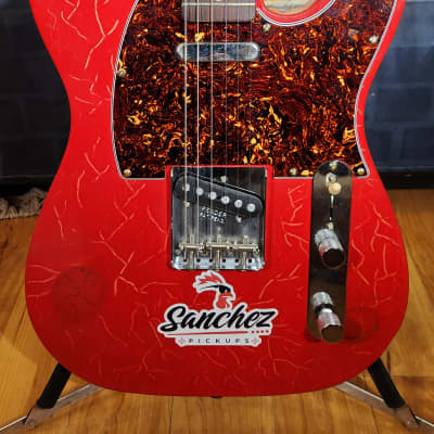 T-Style Partscaster - Red Crackle Body, Squier(?) Neck, Sanchez Alnico 5 Pickups image 7