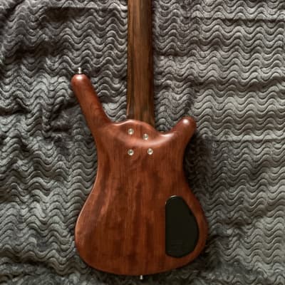 Warwick Corvette 5 string fretless left handed bass 2010 waxed bubinga UK courier paid by seller image 3