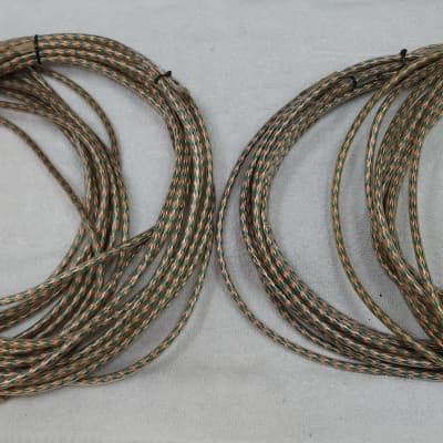 POLK/Monitor Vintage Cobra Cables LITZ  Cooper & Green (Round Speaker cables) image 6