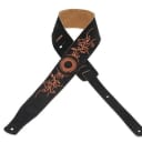 Levy MS26E-005 2.5" Suede Strap Embroidered Circle Design