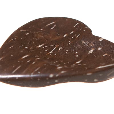 W4M Coconut Luxury Guitar Pick - Heart Shape - Right Hand - Dimple Thumb - Groove Index image 4