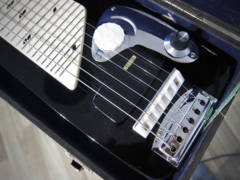1960 Teisco Electric Hawaiian Lap Steel Guitar Black & White Reverb