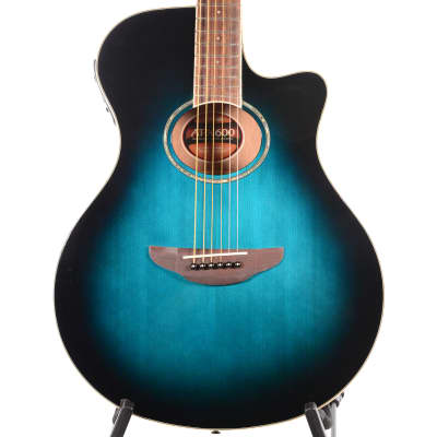 Yamaha FG-423S OBB Oriental Blue Burst 2002 Acoustic Guitar | Reverb