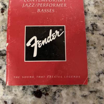 Fender Contemporary Jazz Bass Special / Performer Bass Manual 80’s image 1