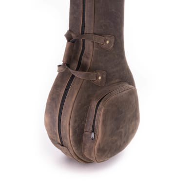 Banjo Gig Bag - 4/5 String - Leather - Glenn Cronkhite image 2