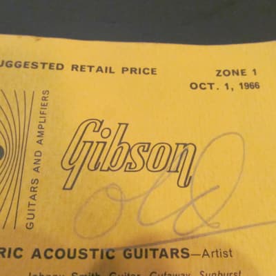 Vintage 1966 Gibson Guitar Full Line Catalog With Original Price List image 13