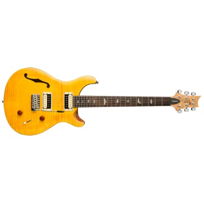 PRS Paul Reed Smith SE Custom 22 Semi-Hollow Guitar, Rosewood, Santana Yellow