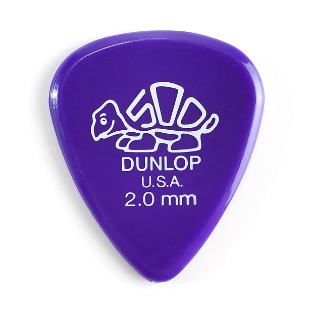 Dunlop 41P20 Delrin 500 Standard 2.0mm Guitar Picks (12-Pack) image 1