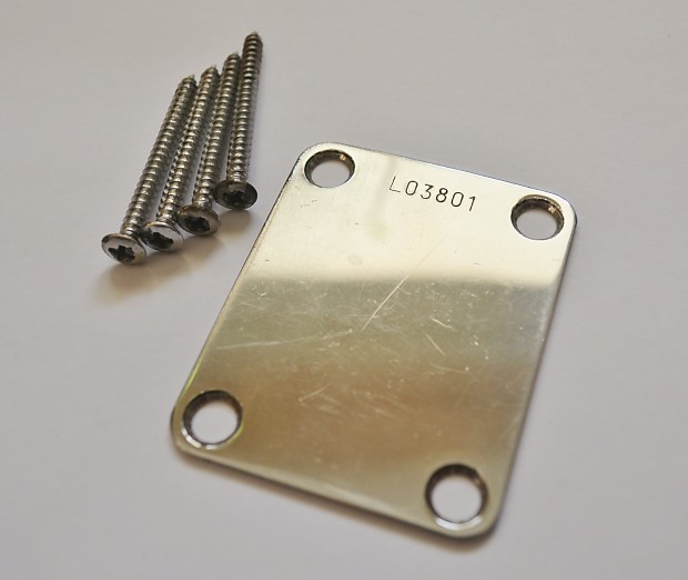 Fender vintage L series 1963 neck plate and screws