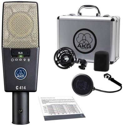 AKG C414 XLS Large Diaphragm Multipattern Condenser Microphone | Reverb