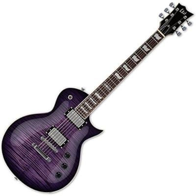 ESP LTD EC-256FM Electric Guitar, See Thru Purple Sunburst image 7