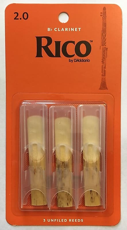 Rico Bb Clarinet Reeds #2 (3-Pack) NEW rca0320 image 1