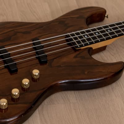 Moon JJ-4 Jazz Bass Guitar Walnut Ash Body Japan w/ Kent Armstrong