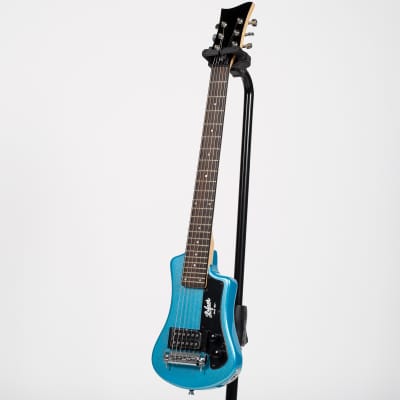 Hofner Shorty Travel Electric Guitar - Blue image 10