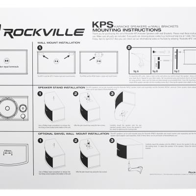 Pair Rockville KPS65 6.5" 2-Way 400 Watt Karaoke Speakers +Wall Brackets / MDF! image 7