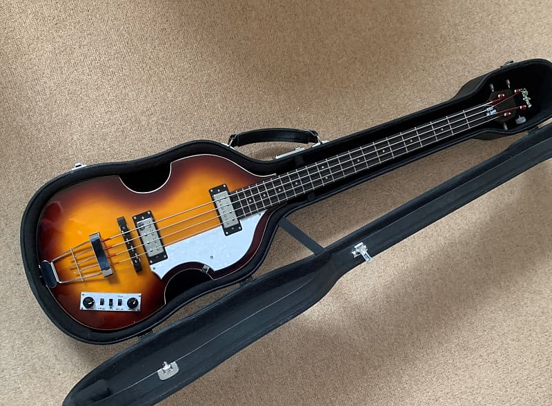 Hofner B-Bass Hi-Series Violin Bass In Sunburst With Hard | Reverb