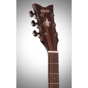 Schecter Orleans Studio Acoustic-Electric Guitar, Satin See Thru Black image 8