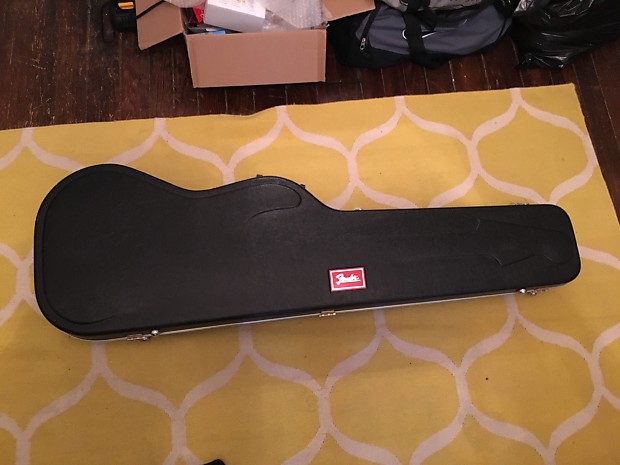 Fender red store label guitar case