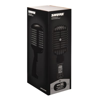 美中古 Shure Super 55-BLK Pitch Black Shure Deluxe Vocal Microphone - Pitch Black | Super 55-BLK