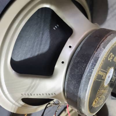 4 x 1990 Celestion Vintage 30 speakers made in England with Ampeg 4x12 guitar cab image 3