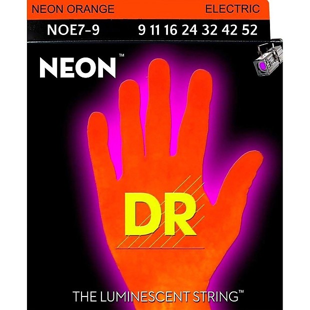 DR NOE7-9 Hi-Def Neon 7-String Guitar Strings - Light (9-52) image 1