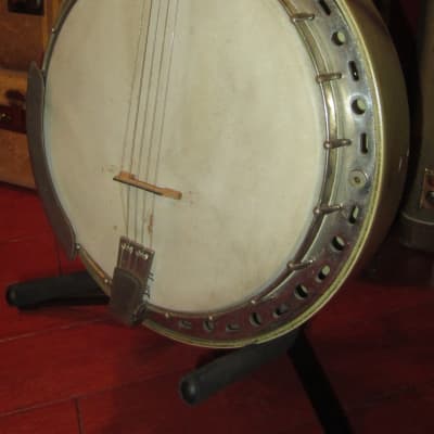 1949 Kay Old Kraftsman 5 String Banjo White and Brown image 2