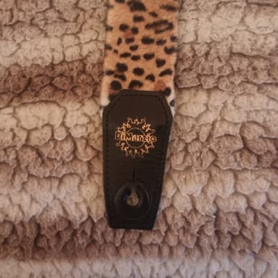 DiMarzio Guitar Strap Cheetah (2 inch , with leather ends) - made in USA for sale