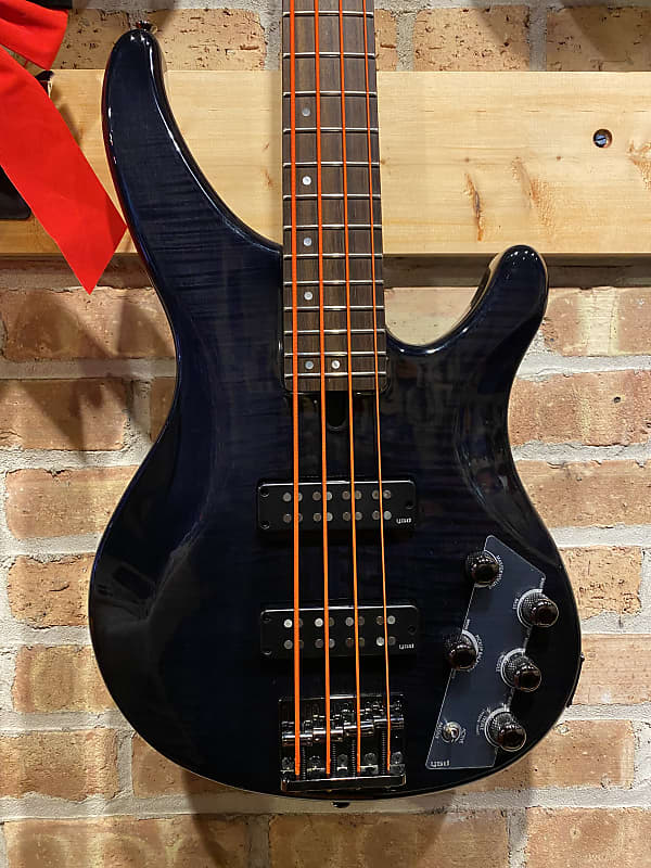 Yamaha TRBX604FM 4-String Electric Bass Guitar- Translucent Black image 1