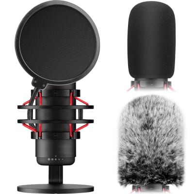 HyperX QuadCast USB Condenser Microphone - HX-MICQC-BK | Reverb