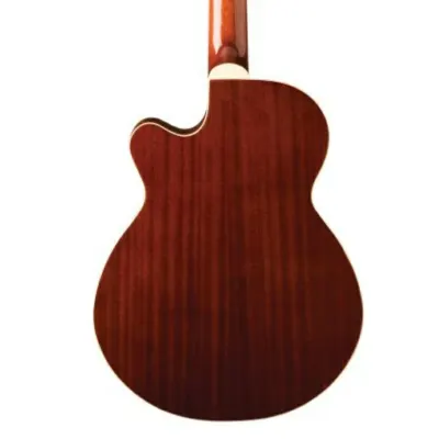 Washburn AB5 Cutaway Acoustic Electric Bass Guitar. Natural image 5