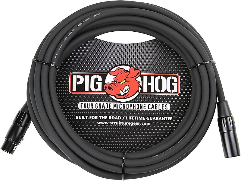 Pig Hog PHM15 High Performance 8mm XLR Microphone Cable, 15 Feet,Black image 1