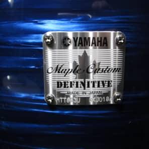 Yamaha Maple Custom Definitive.  Not very old.   Blue onyx image 8