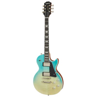 Epiphone Les Paul Modern Figured Electric Guitar (Caribbean Blue Fade) image 3