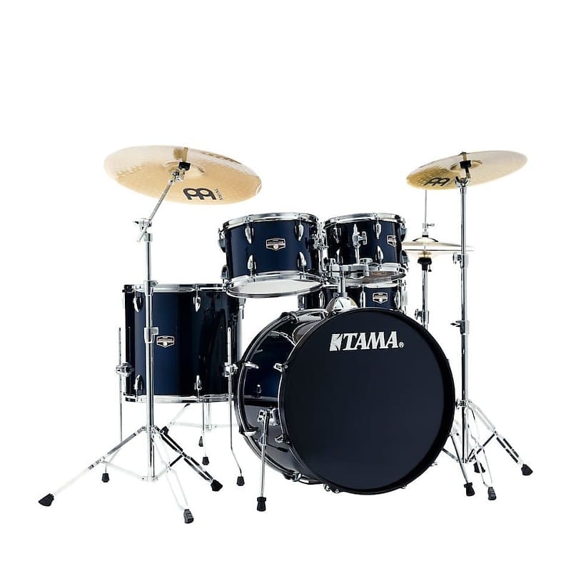 Tama Imperialstar 5pc Complete Drum Set w/22bd Dark Blue image 1