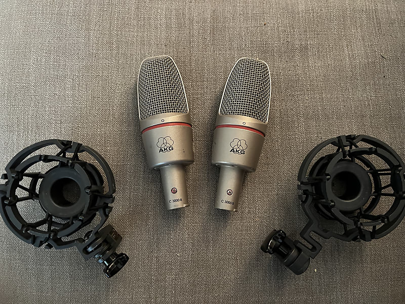 Pair of AKG C3000B Large Diaphragm Cardioid Condenser Reverb