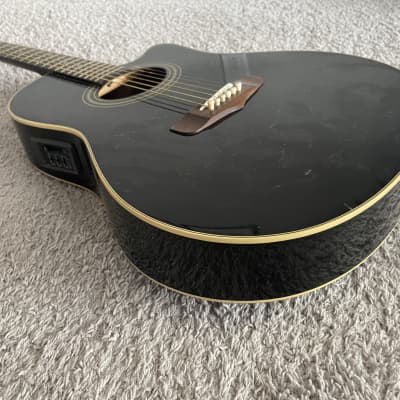 Fender Montara California Series Black MIK Rare Vintage Acoustic Electric Guitar image 5