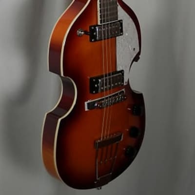 Hofner HOF-HI-459-PE-SB Ignition Pro Violin Style Electric Guitar - Sunburst image 7