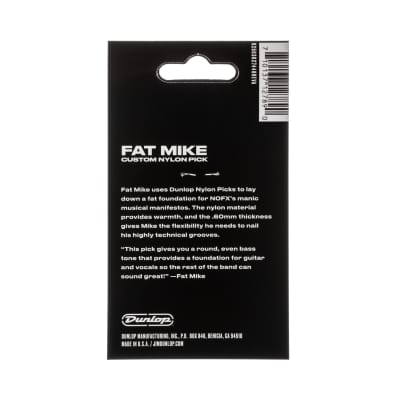 Dunlop Guitar Picks Fat Mike Custom Nylon .60mm NOFX 6 Picks image 2