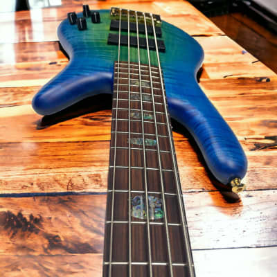 Spector USA NS-5, Custom Matte Green-Blue Burst / Pau Ferro / Haz-Lab *Bass Central Exclusive *RARE! image 9