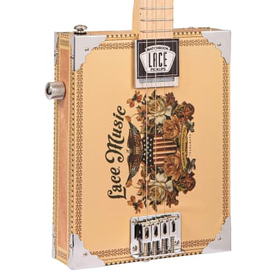 Lace Cigar Box Electric Guitar ~ 4 String ~ Americana image 4