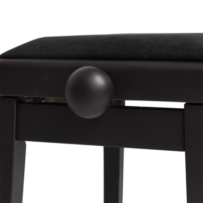 STAGG Matt piano bench rosewood colour with black velvet top image 5