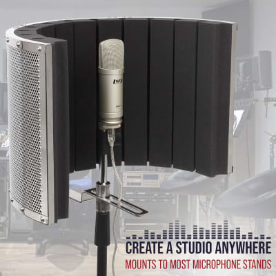 LyxPro VRI-20 Portable Microphone Isolation Shield for Studio & Home Recording image 5